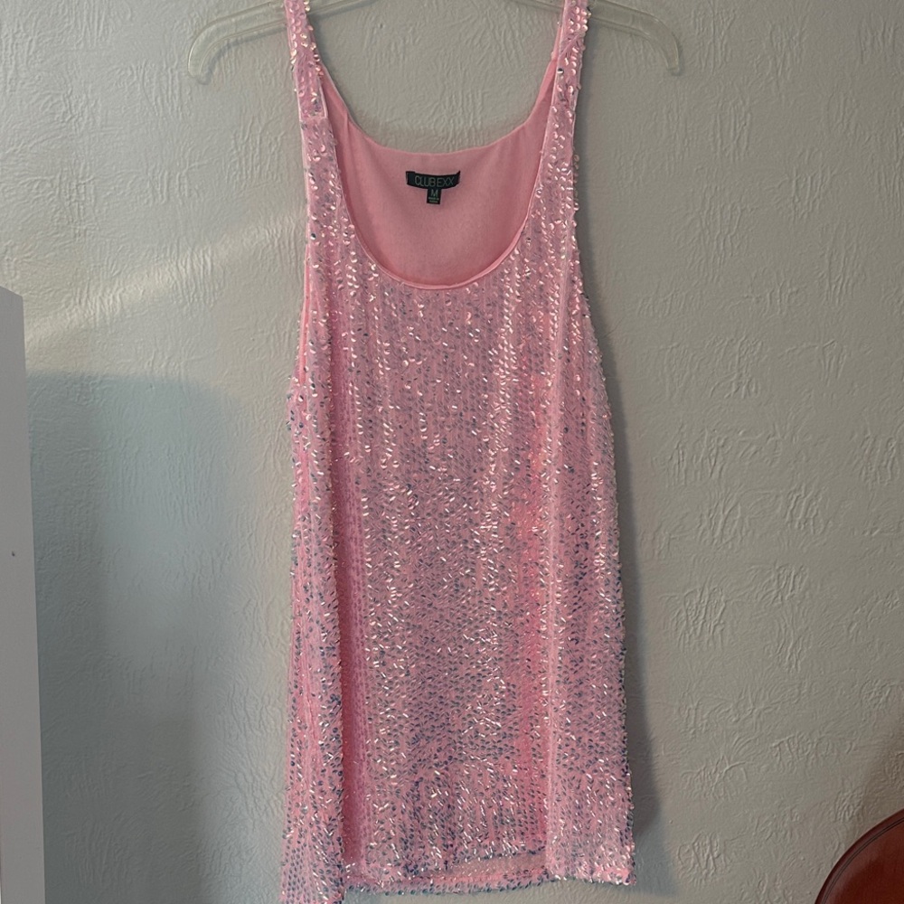 Dolls Kill Pink Sequin Mini